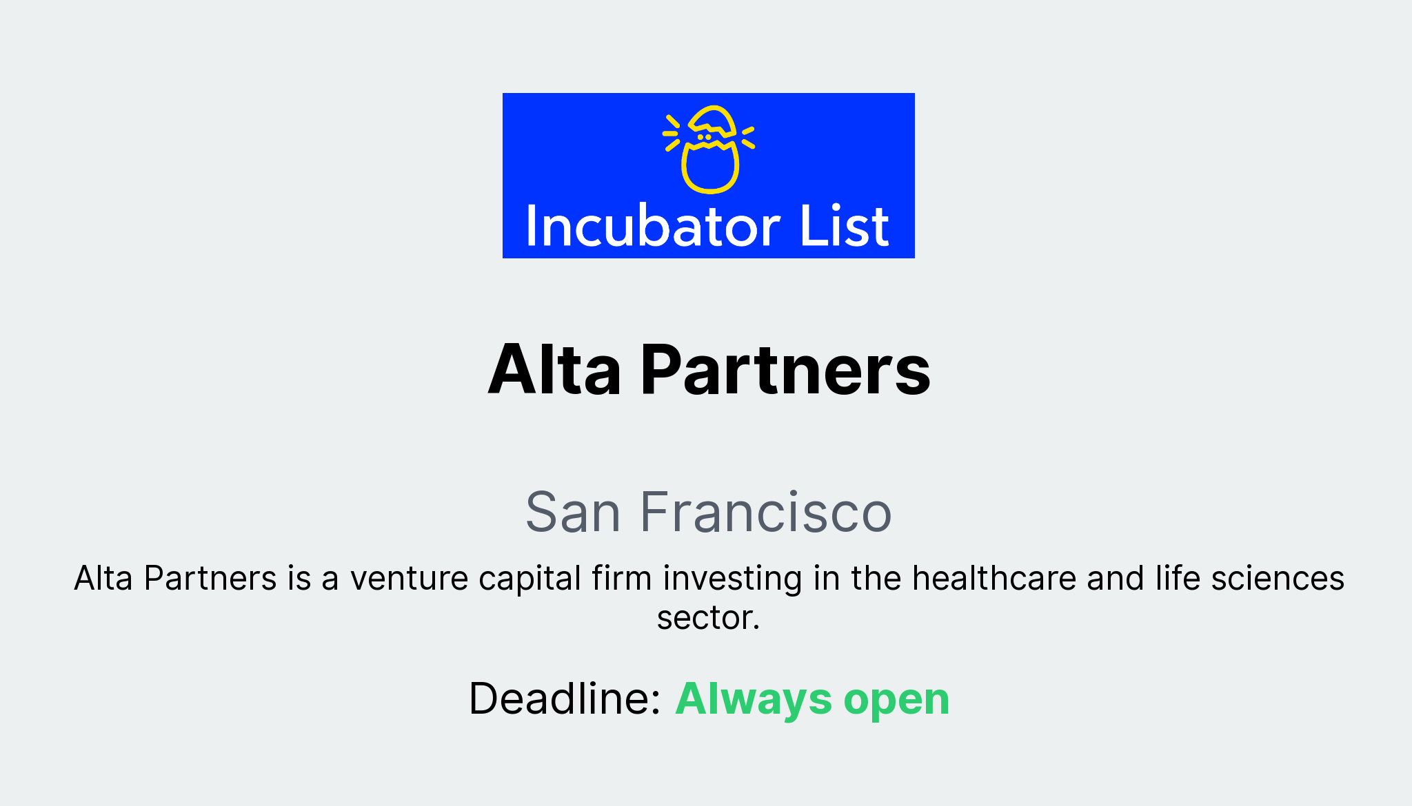Altas Partners Alta Partners - Key Information