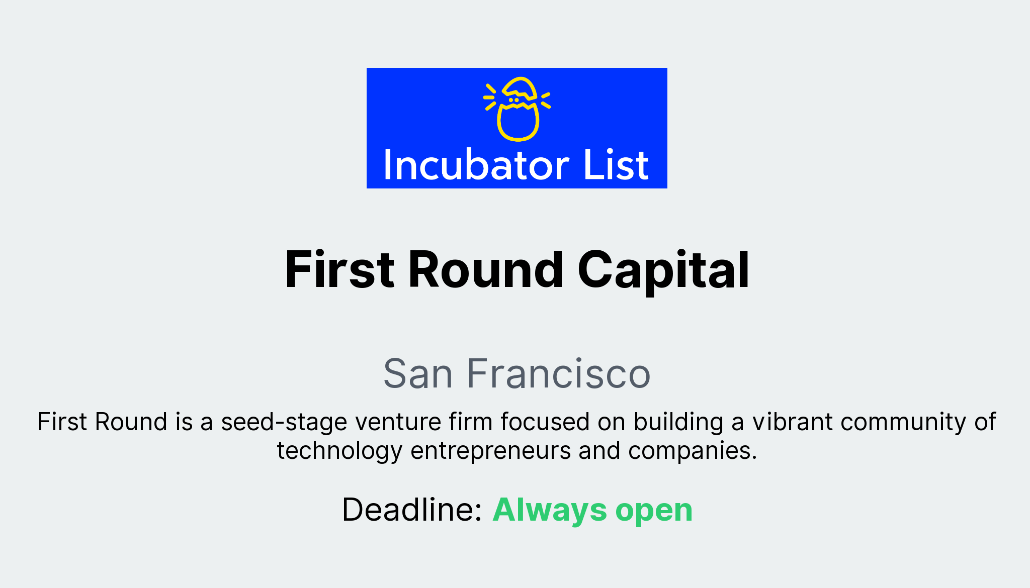 First Round Capital.png?&md=1&fontSize=100px&description=First+Round+is ...