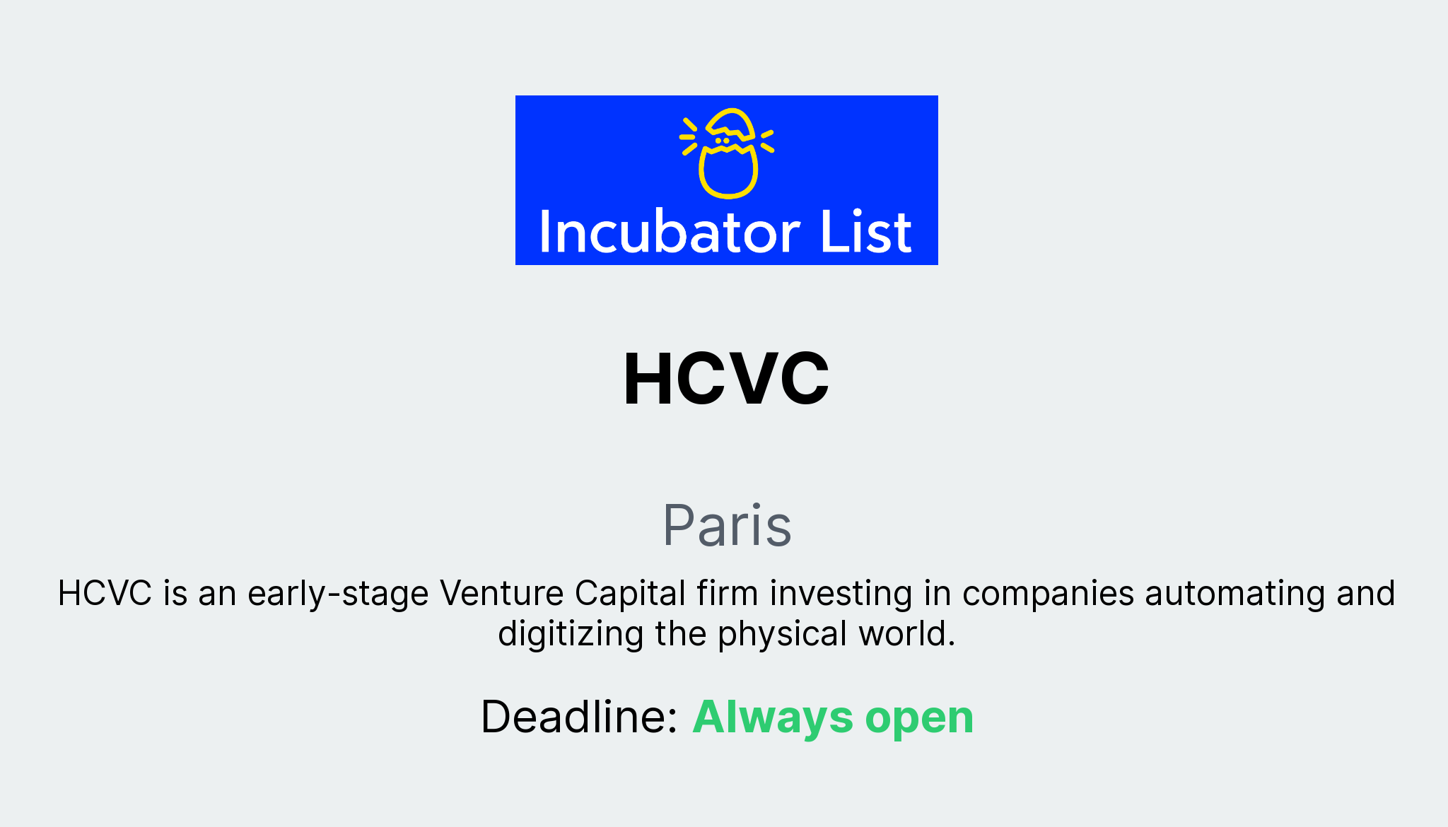 HCVC - Key Information
