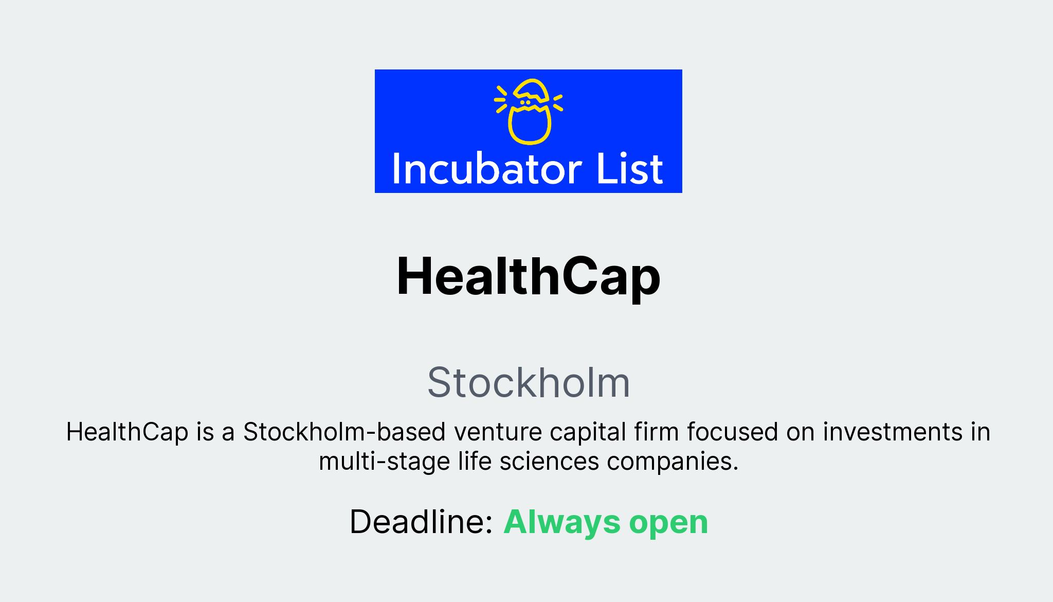 Healthcap Risk Management Services HealthCap - Key Information
