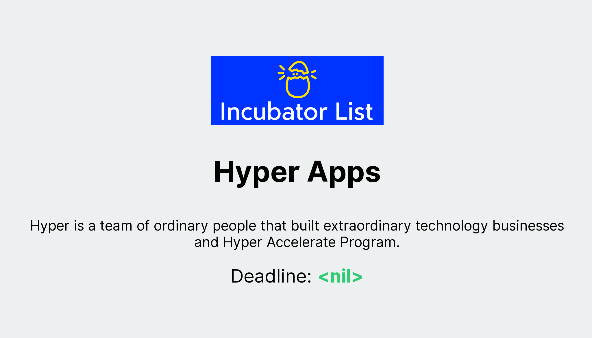Hyper Apps - Key Information
