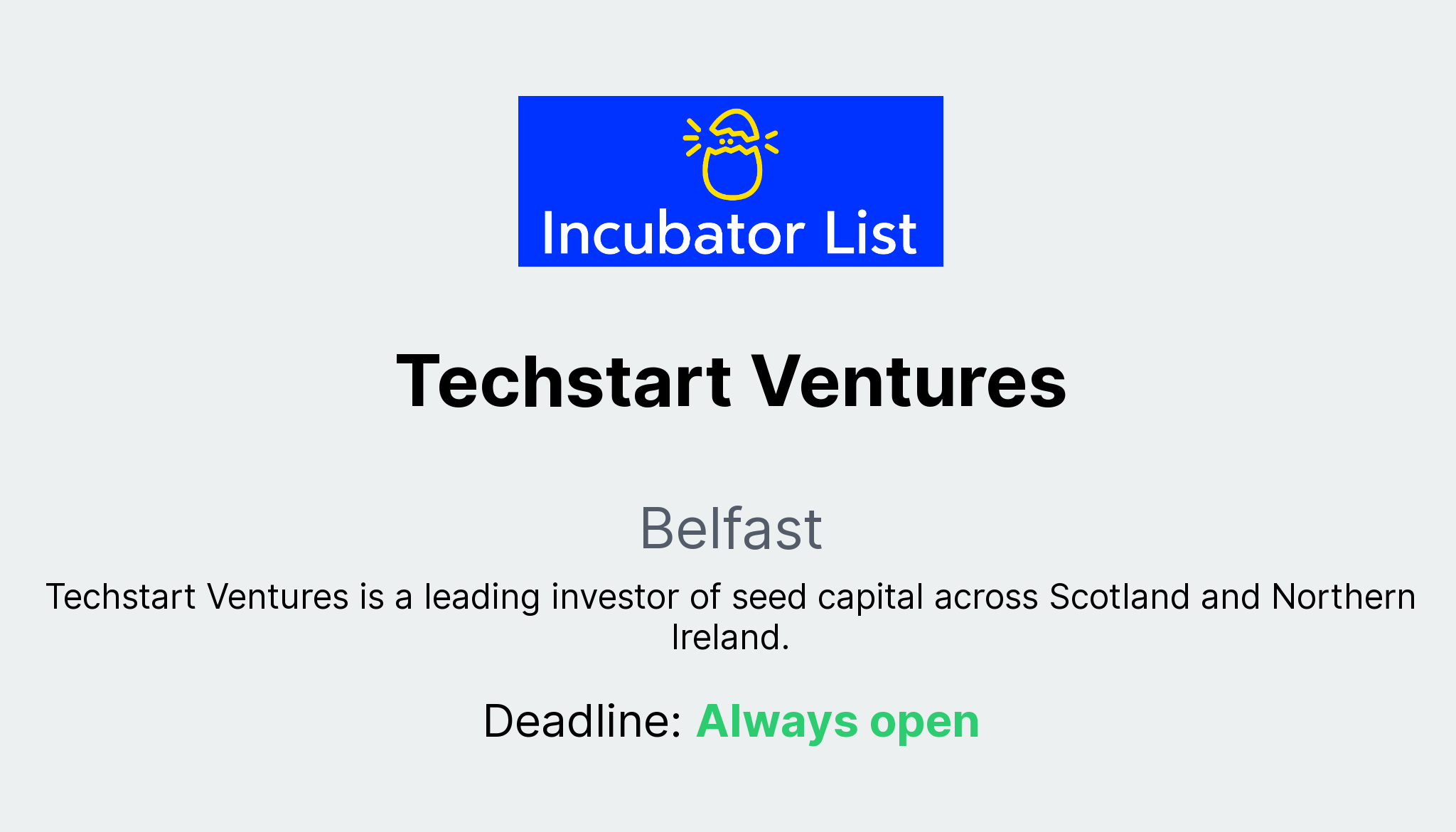 Techstart Ventures - Key Information